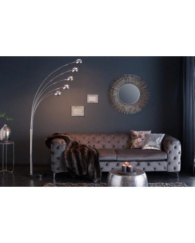 Lampadaire avec 5 bras orientables 205 cm chromé FIVE LIGHTS