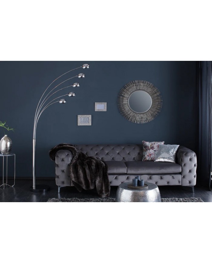 Lampadaire avec 5 bras orientables 205 cm chromé FIVE LIGHTS