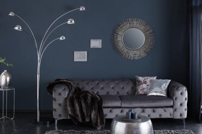 Lampadaire avec 5 bras orientables 205 cm chromé FIVE LIGHTS