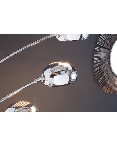 Lampadaire avec 5 bras orientables 205 cm chromé FIVE LIGHTS