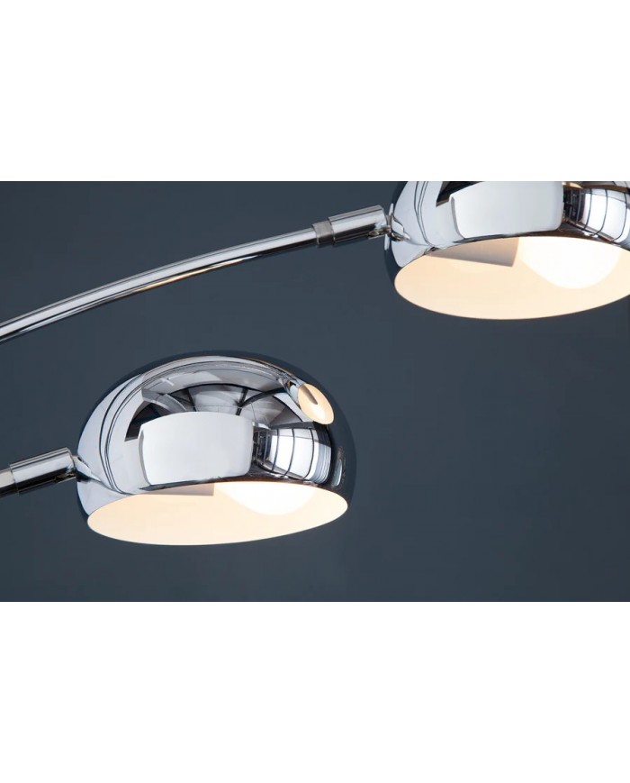 Lampadaire avec 5 bras orientables 205 cm chromé FIVE LIGHTS