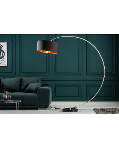 Lampadaire avec variateur d'intensité design 190 cm Noir & Or PYTHON