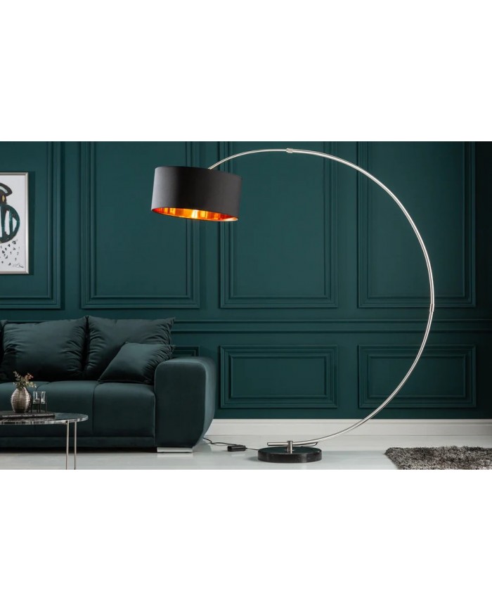Lampadaire avec variateur d'intensité design 190 cm Noir & Or PYTHON