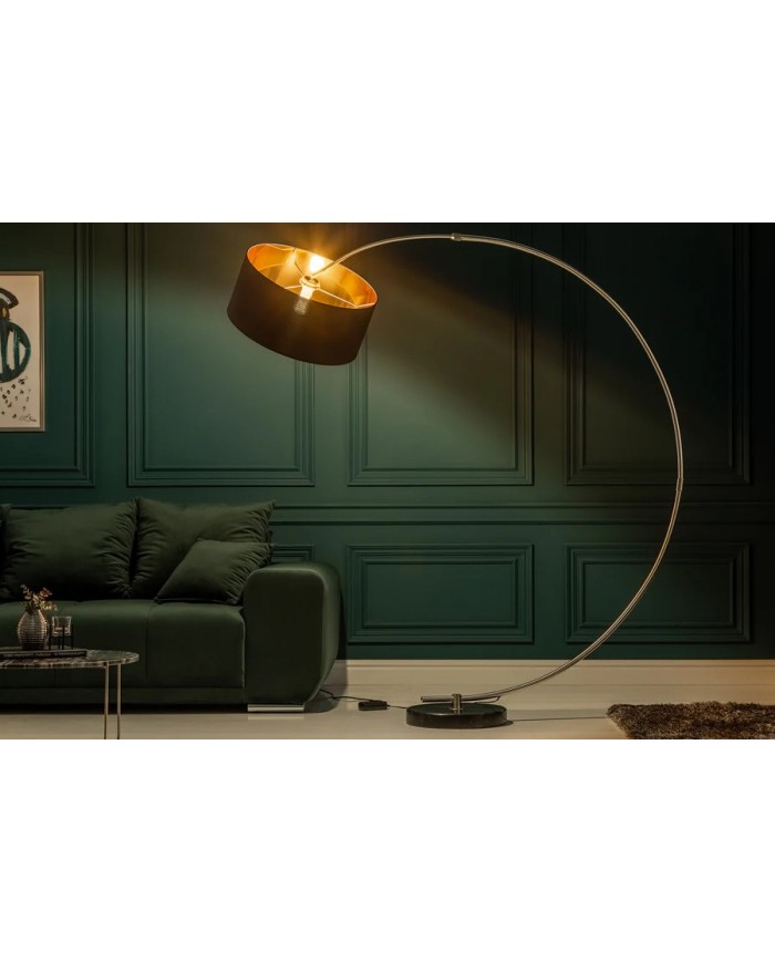 Lampadaire avec variateur d'intensité design 190 cm Noir & Or PYTHON