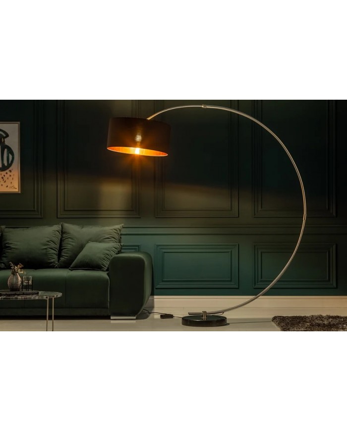 Lampadaire avec variateur d'intensité design 190 cm Noir & Or PYTHON