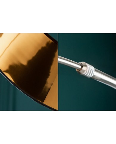 Lampadaire avec variateur d'intensité design 190 cm Noir & Or PYTHON