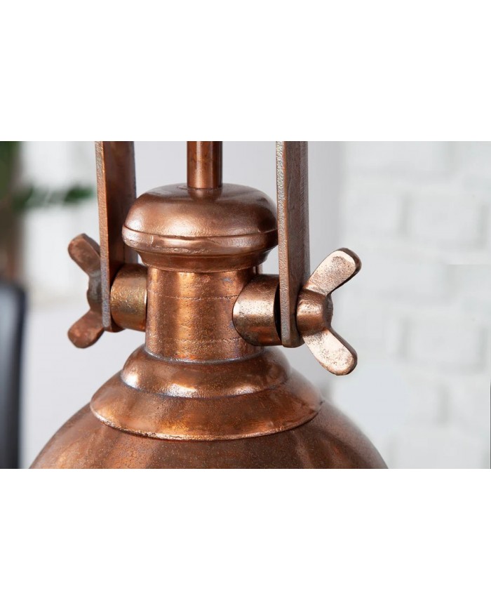 Lampe à suspension INDUSTRIAL en cuivre chiné – L’Élégance de l’Artisanat Industriel