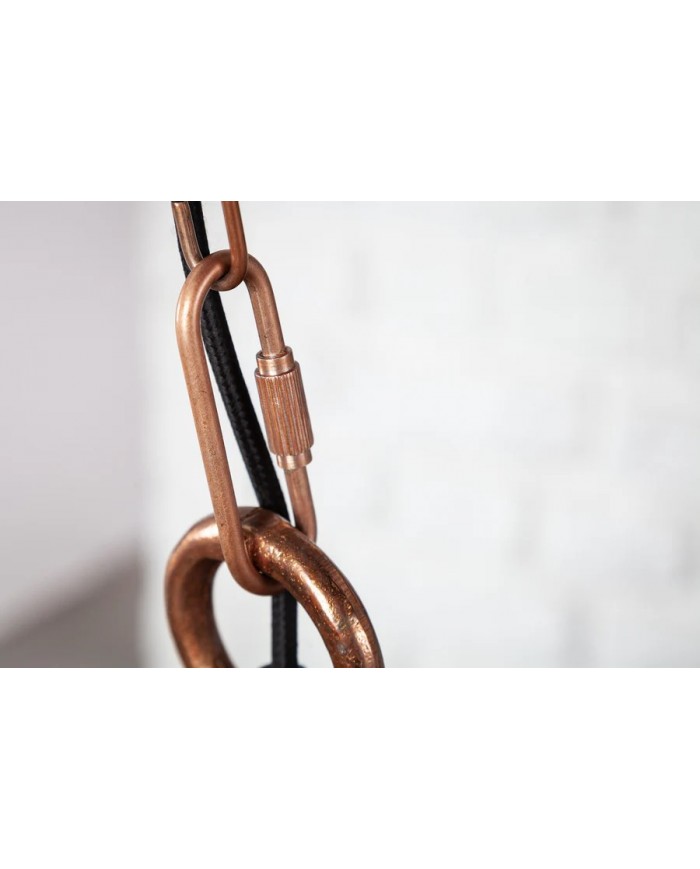 Lampe à suspension INDUSTRIAL en cuivre chiné – L’Élégance de l’Artisanat Industriel