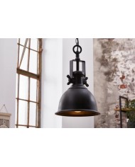Lampe à suspension INDUSTRIAL en métal noir style industriel – L’Élégance de l’Artisanat Industriel