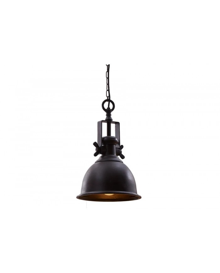 Lampe à suspension INDUSTRIAL en métal noir style industriel – L’Élégance de l’Artisanat Industriel