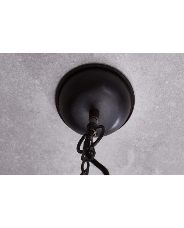 Lampe à suspension INDUSTRIAL en métal noir style industriel – L’Élégance de l’Artisanat Industriel
