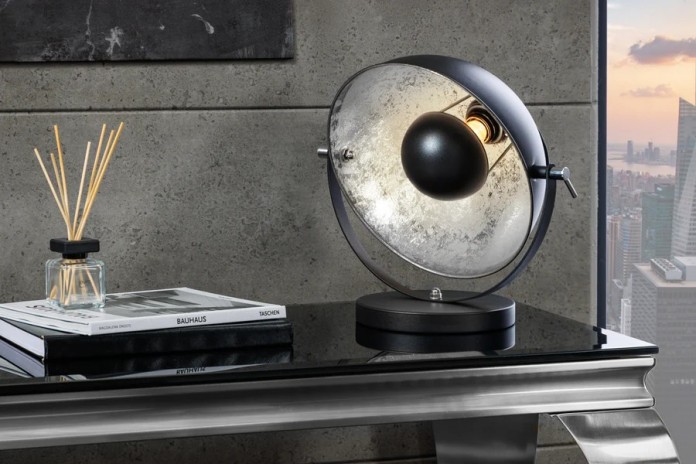 Lampe de table STUDIO 40cm noir argent