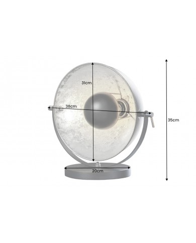Lampe de table STUDIO 40cm noir argent