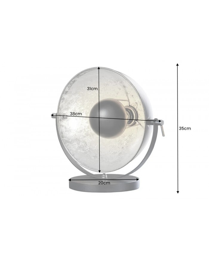Lampe de table STUDIO 40cm noir argent