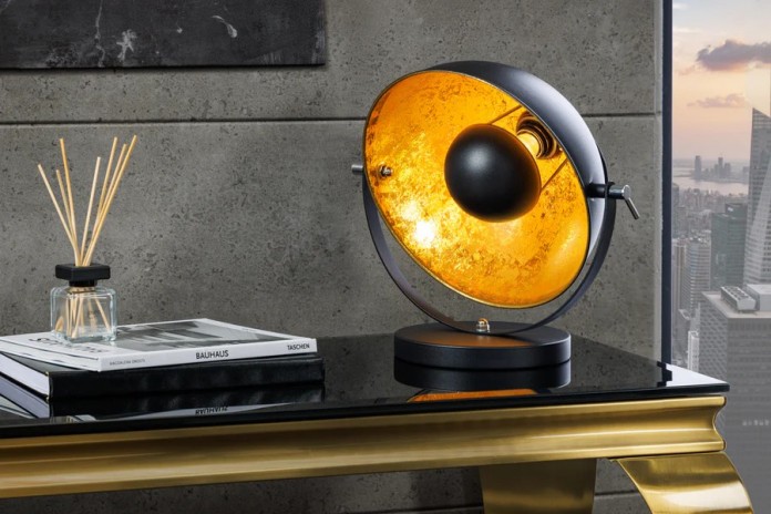 Lampe de table 40 cm noir or STUDIO