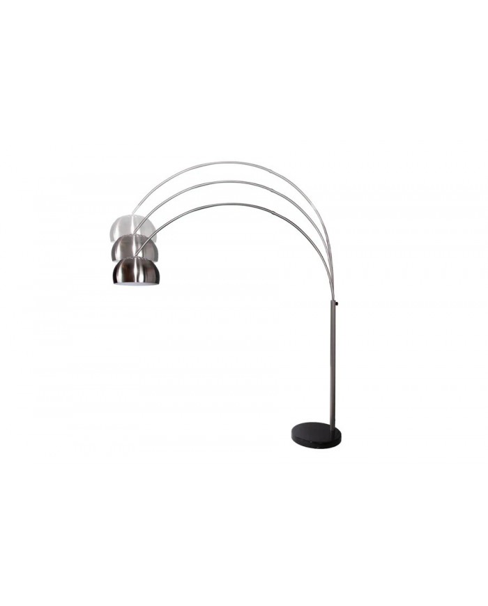 Lampadaire ajustable 170-210 cm chrome satiné avec base en marbre BIG BOW