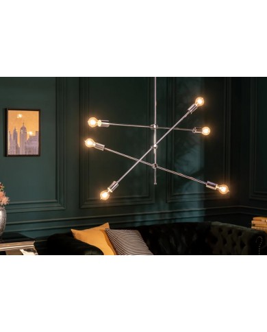 Suspension VARIATION – Design Ajustable et Métal Argenté Offre exceptionnelle
