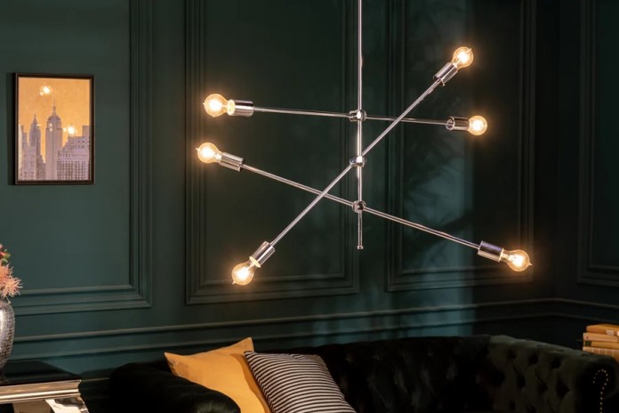 Suspension VARIATION – Design Ajustable et Métal Argenté Offre exceptionnelle