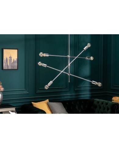 Suspension VARIATION – Design Ajustable et Métal Argenté Offre exceptionnelle