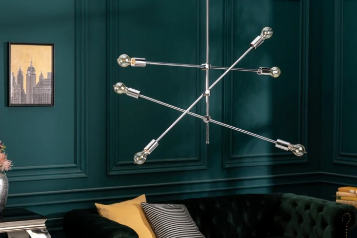 Suspension VARIATION – Design Ajustable et Métal Argenté Offre exceptionnelle