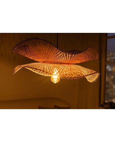 Suspension double ORGANIC LIVING 70cm bambou naturel fait main