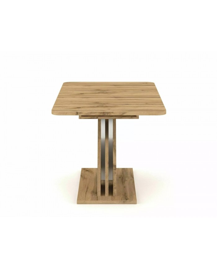 Table extensible chêne wotan et blanc mat 140-180 cm     Exol 100 € remise immédiate