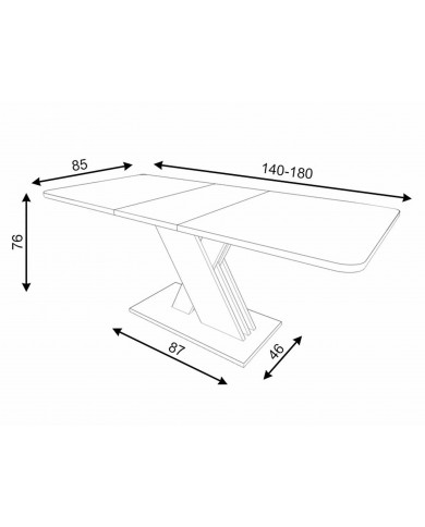 Table extensible chêne wotan et blanc mat 140-180 cm     Exol 100 € remise immédiate