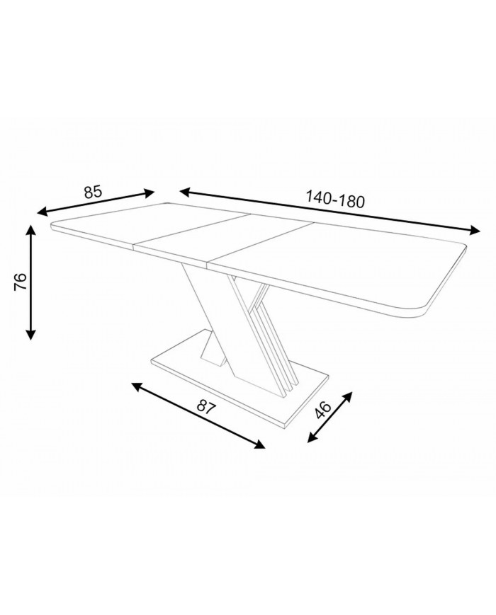 Table extensible chêne wotan et blanc mat 140-180 cm     Exol 100 € remise immédiate
