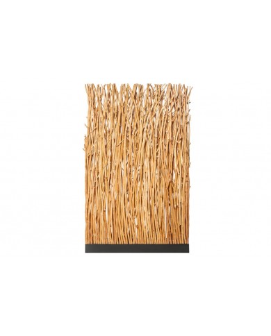 Lampadaire avec éclairage LEDs bois de longane naturel 180 cm WOODSCAPE