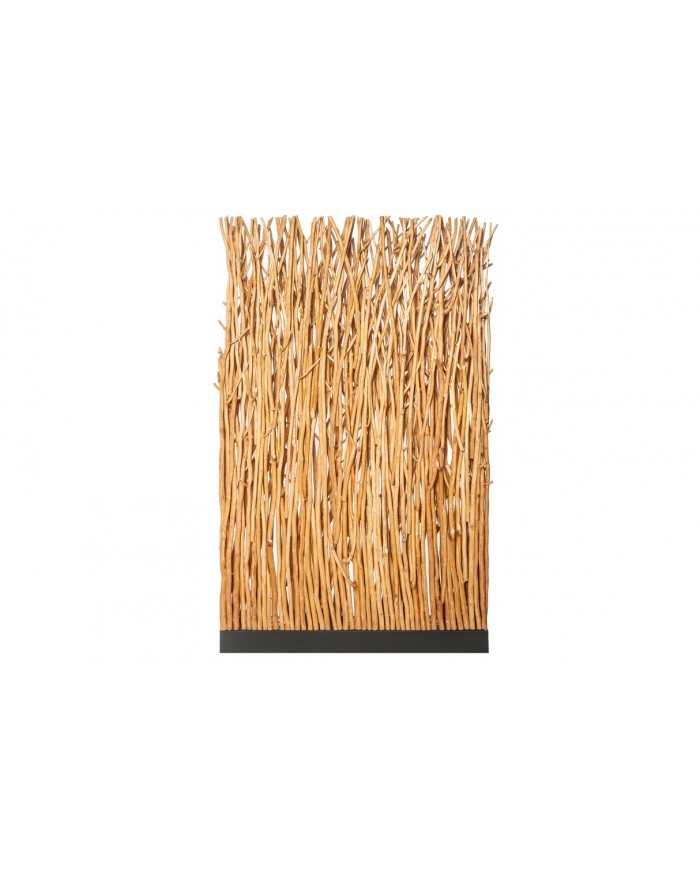 Lampadaire avec éclairage LEDs bois de longane naturel 180 cm WOODSCAPE