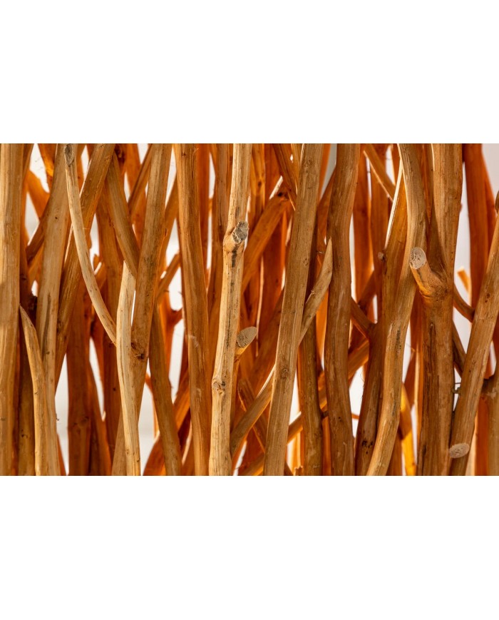 Lampadaire avec éclairage LEDs bois de longane naturel 180 cm WOODSCAPE
