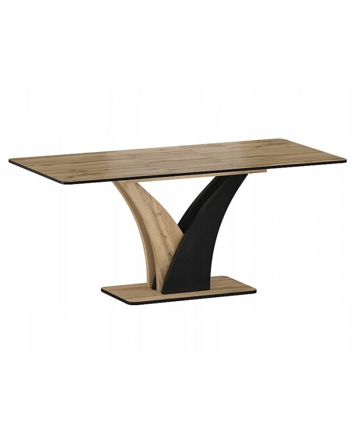 Table extensible Chêne Artisan/noir VANTO : REMISE 100.00€ PROMO IMMEDIATE .