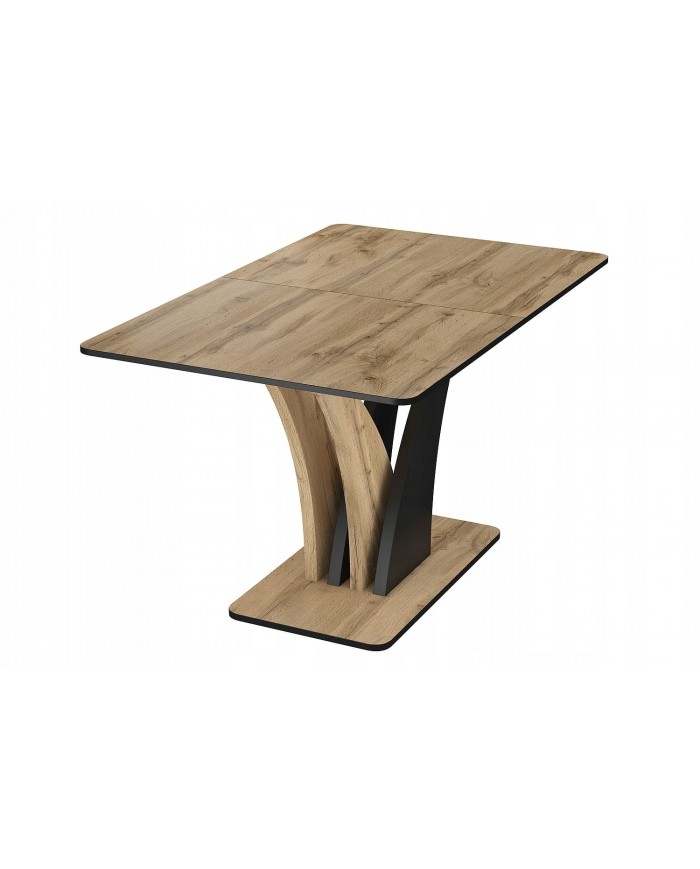 Table extensible Chêne Artisan/noir VANTO : REMISE 100.00€ PROMO IMMEDIATE .