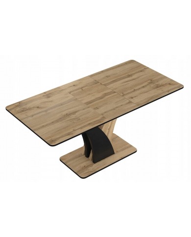 Table extensible Chêne Artisan/noir VANTO : REMISE 100.00€ PROMO IMMEDIATE .