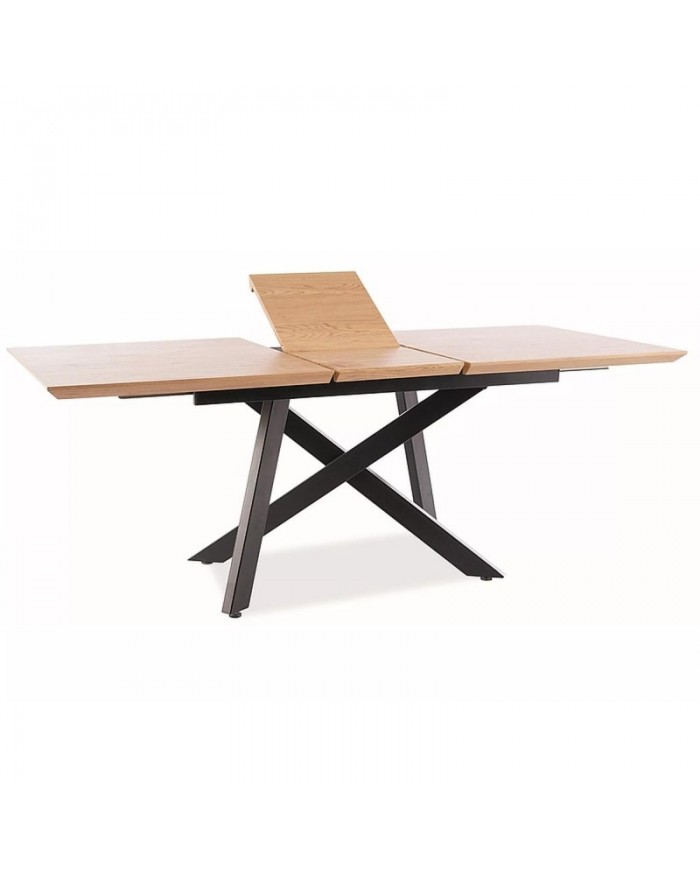 Table Extensible  Design Chêne/Noir CAPITOL : jusque 10 convives