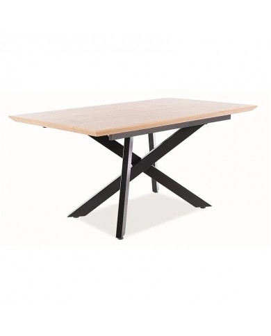 Table Extensible  Design Chêne/Noir CAPITOL : jusque 10 convives