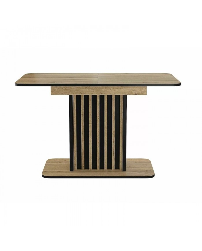 Table 8 couverts effet chêne artisan  MDF KENT - Livraison Offerte