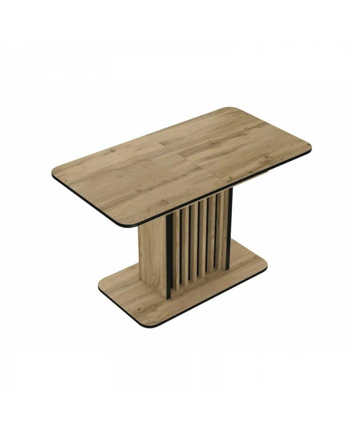 Table 8 couverts effet chêne artisan  MDF KENT - Livraison Offerte
