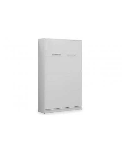 Armoire lit Escamotable relevable vertical 120x200 cm blanc mat Premium