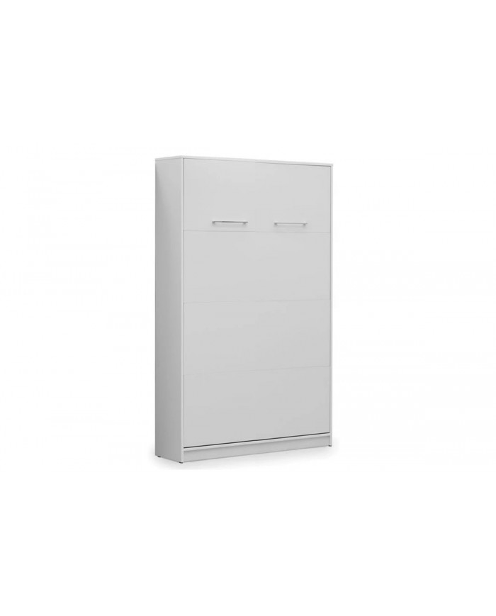 Armoire lit Escamotable relevable vertical 120x200 cm blanc mat Premium