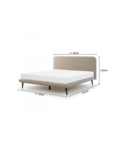 Lit rembourré Prato - Élégance et Design Minimaliste hors du commun