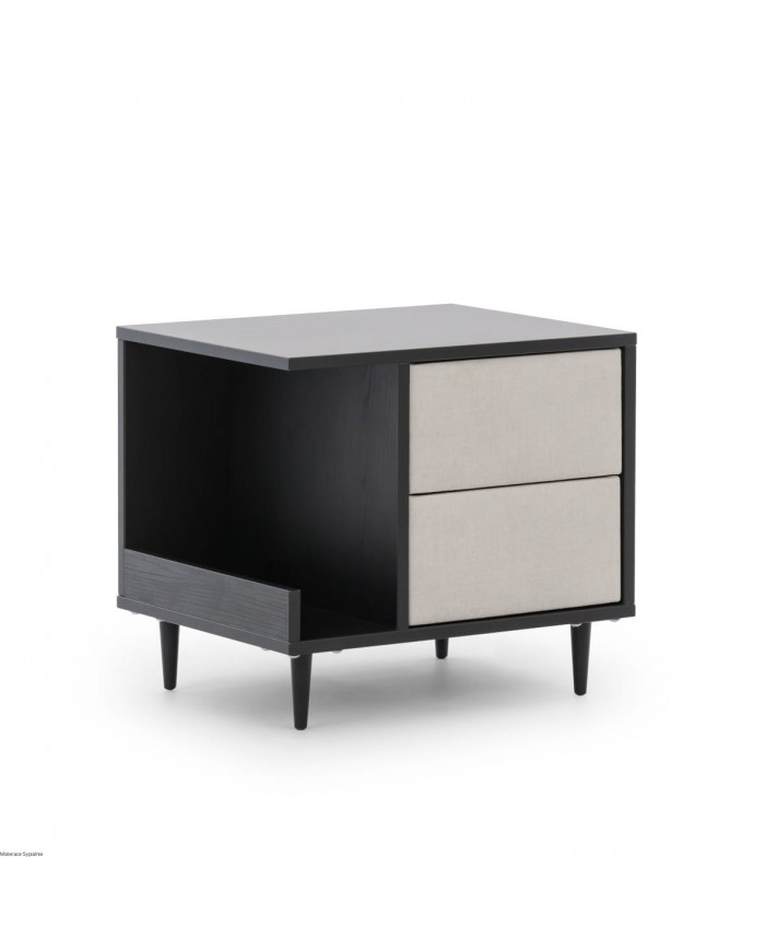 Table de chevet Libro 50x48x40 tissus de recouvrement au choix