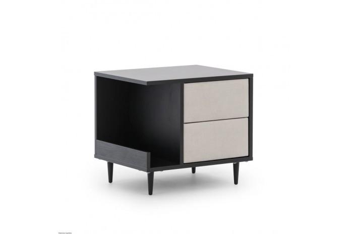 Table de chevet Libro 50x48x40 tissus de recouvrement au choix