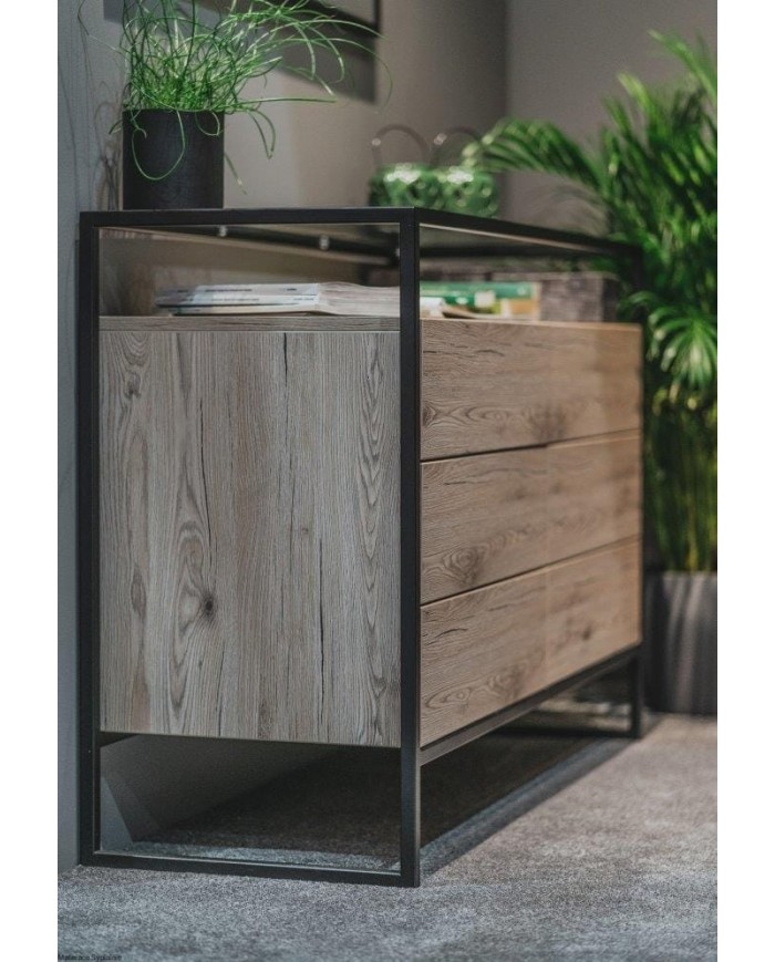 Commode Glass Loft 6 Tiroirs – Design Moderne et Fonctionnalité