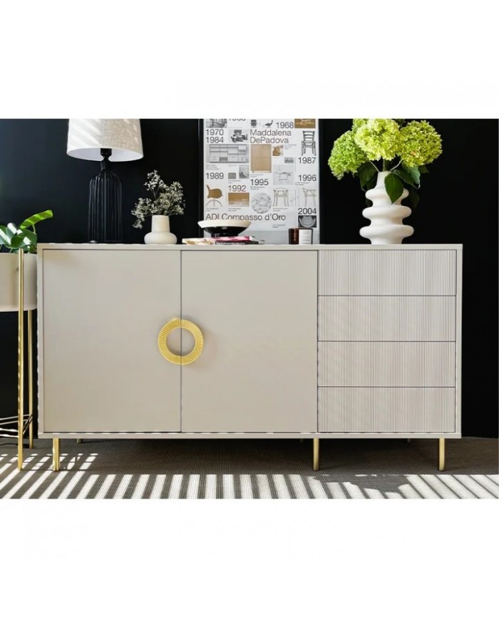 Commode Nubo 2 Portes 1 Tiroir Modernité et Élégance au Service de Votre Espace
