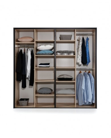 Armoire Loft 4 Portes – Design Industriel Élégant & Rangement XXL