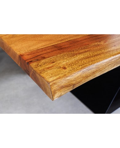Table en bois massif d'acacia et pieds en métal design 200 cm MAGMA