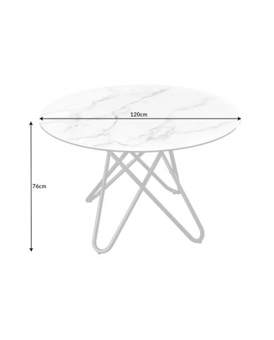 Table en céramique ronde 120 cm  CIRRUS