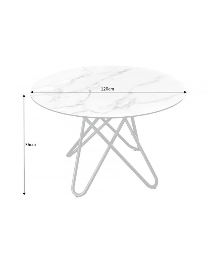 Table en céramique ronde 120 cm  CIRRUS