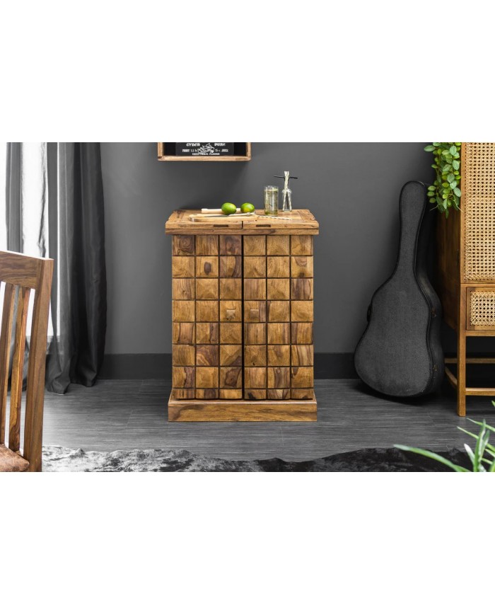 Bar bois pliant massif de sheesham naturel 130 cm TESSELA